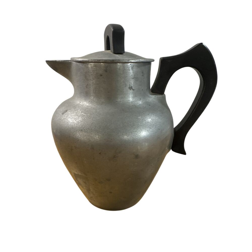Super Maid Cookware Vtg Cast Aluminum Coffee Pot Pitcher Lid Diffuser Handle MCM